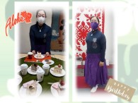 4/6日　パウ＆マスクは、やはり紫色ですね(#^.^#)